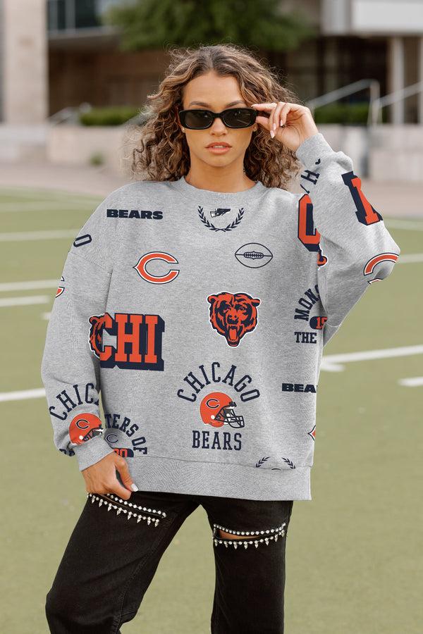 Gameday Couture CHICAGO BEARS ALWAYS ON REPEAT PREMIUM FLEECE CREW SWEATSHIRT