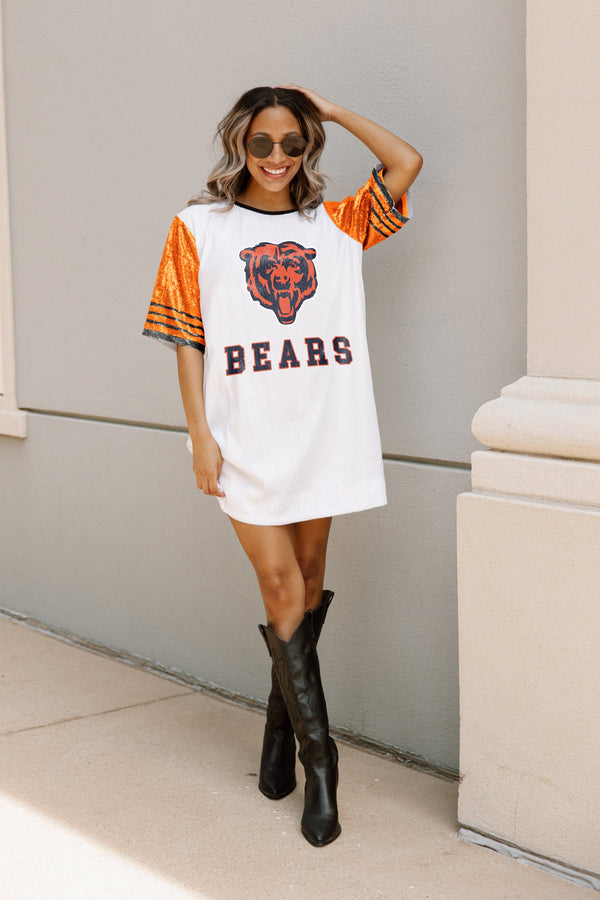 Gameday Couture CHICAGO BEARS Chic Champs Sequin Jersey Dress