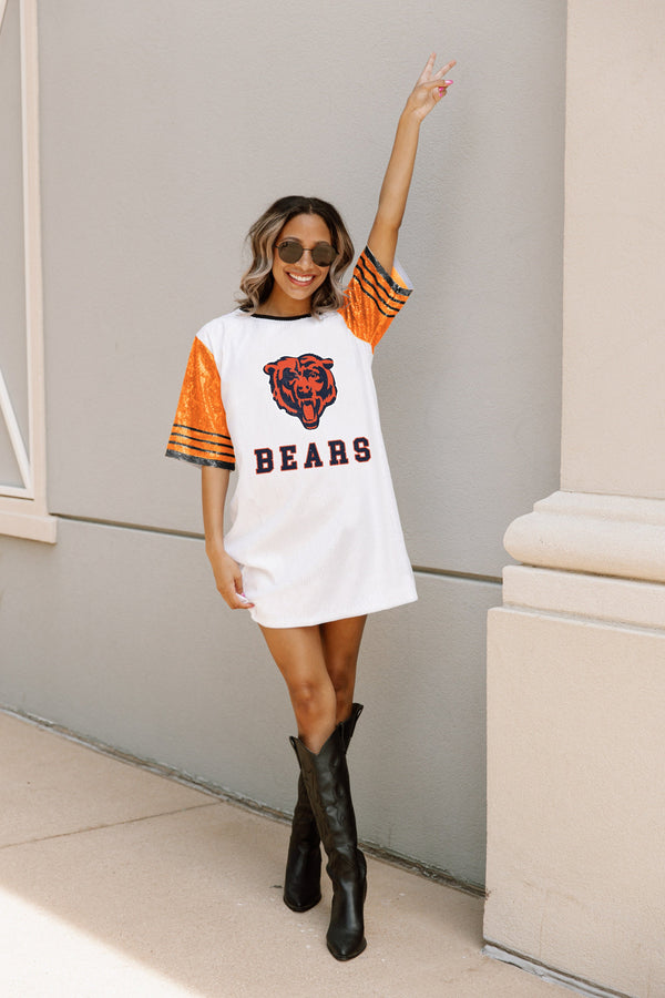 Gameday Couture CHICAGO BEARS Chic Champs Sequin Jersey Dress