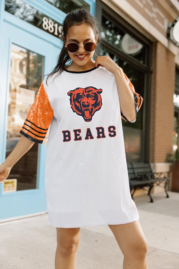 Gameday Couture CHICAGO BEARS Chic Champs Sequin Jersey Dress