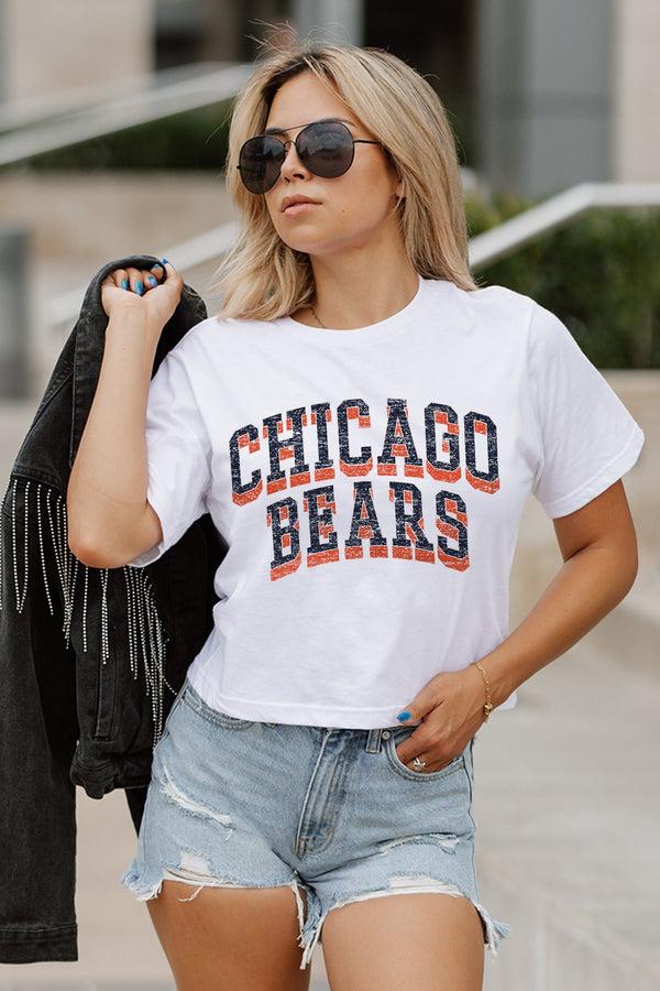 Gameday Couture CHICAGO BEARS Claim To Fame Boxy-Fit Crop Tee