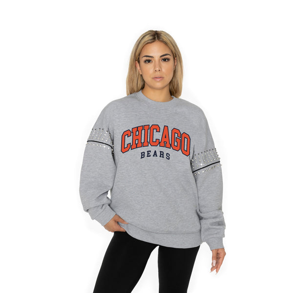 Gameday Couture CHICAGO BEARS Competitive Edge Jewel-Trim Pullover