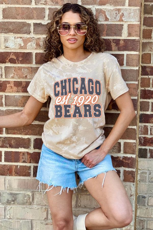 Gameday Couture CHICAGO BEARS DEEP ROOTS BLEACH WASH TEE