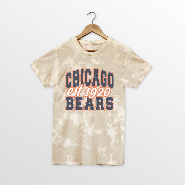 gameday couture CHICAGO BEARS DEEP ROOTS BLEACH WASH TEE
