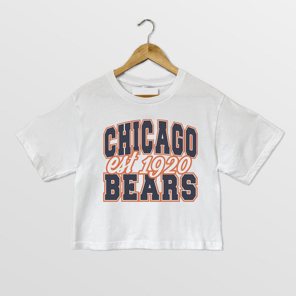 gameday couture CHICAGO BEARS DEEP ROOTS BOXY FIT CROPPED TEE