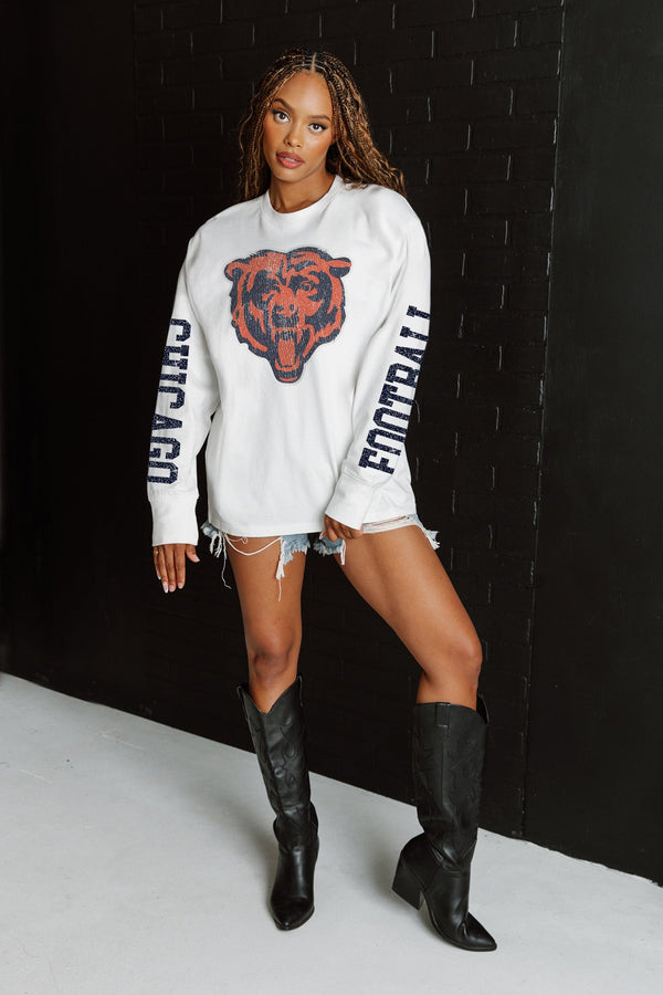 Gameday Couture CHICAGO BEARS Game Plan Oversized Long-Sleeve Tee