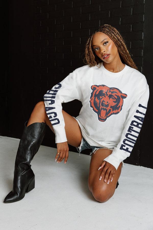 gameday couture CHICAGO BEARS Game Plan Oversized Long-Sleeve Tee