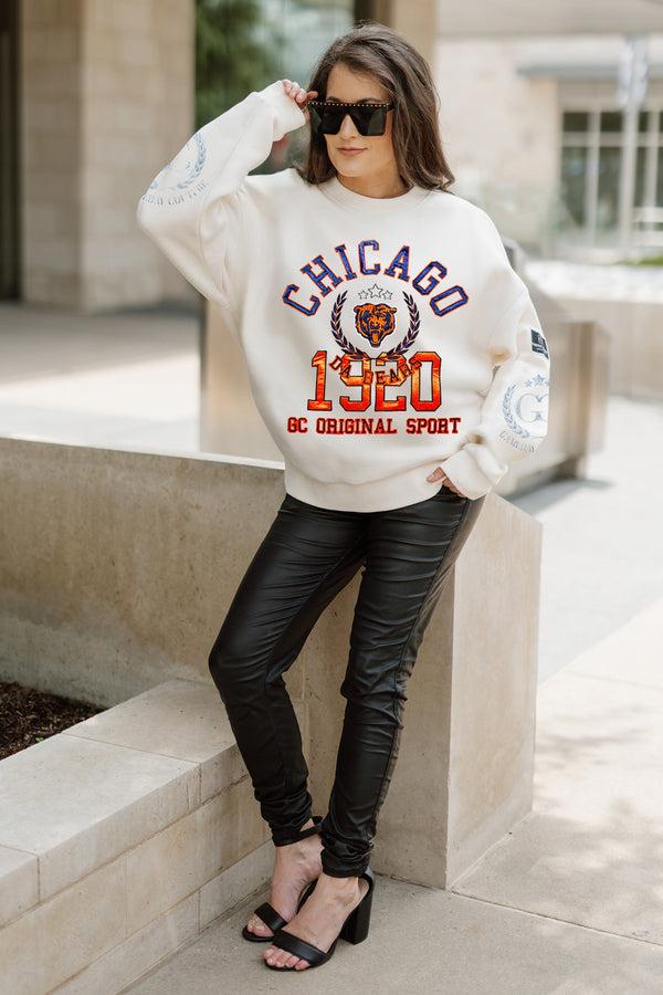 Gameday Couture CHICAGO BEARS Gameday Slay Fleece Drop-Shoulder Crewneck