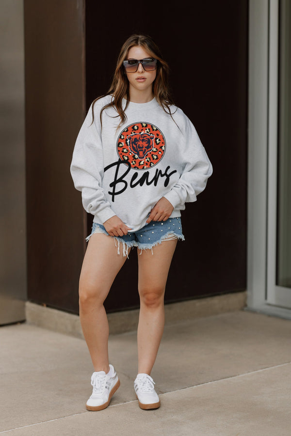 Gameday Couture CHICAGO BEARS Going Wild Fleece Drop-Shoulder Pullover