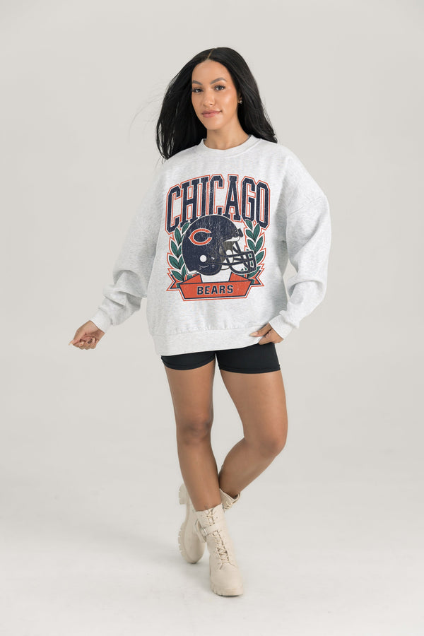 gameday couture CHICAGO BEARS Heritage Fleece Crewneck Pullover