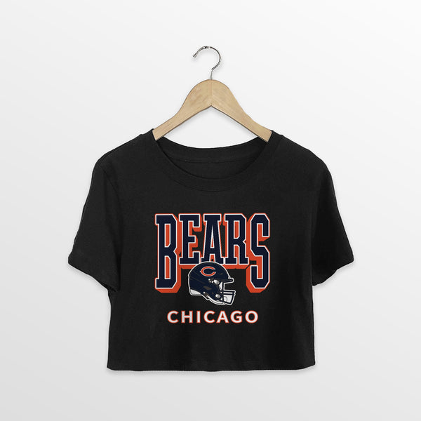 gameday couture CHICAGO BEARS PURE VICTORY CLASSIC CROP TEE
