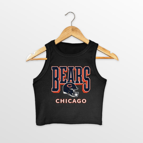 gameday couture CHICAGO BEARS PURE VICTORY ESSENTIAL RIBBED CROP TANK