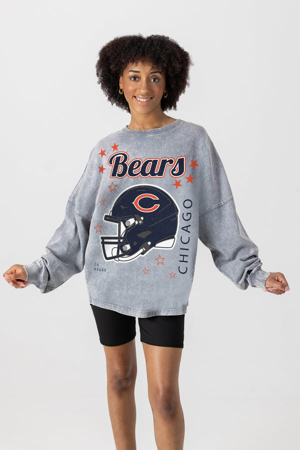 gameday couture CHICAGO BEARS Starbound Oversized Long-Sleeve Tee