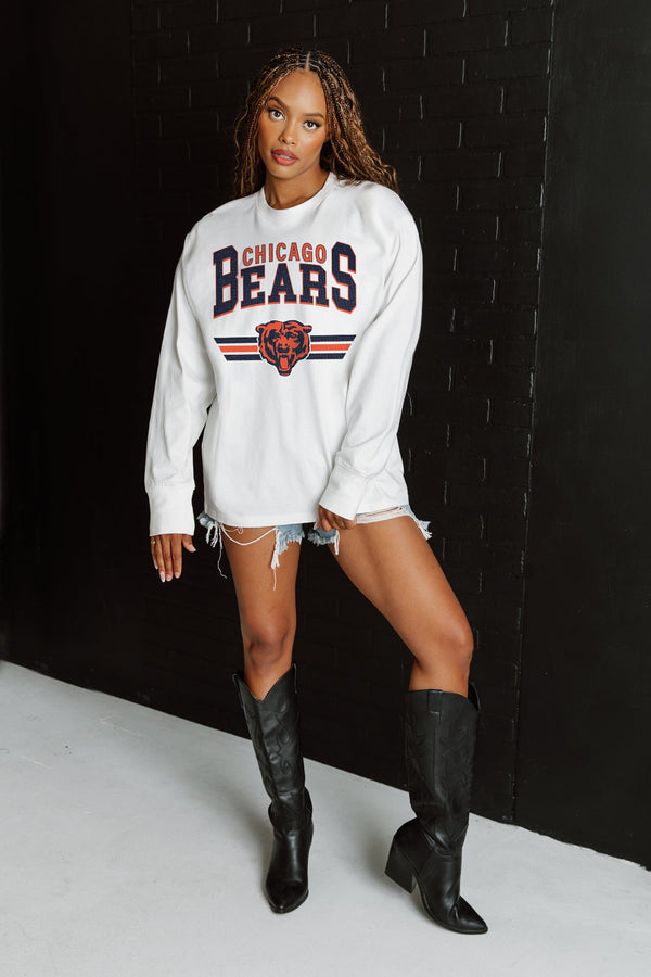 Gameday Couture CHICAGO BEARS SWIFT STRIKE ESSENTIAL RELAXED FIT LONG SLEEVE TEE
