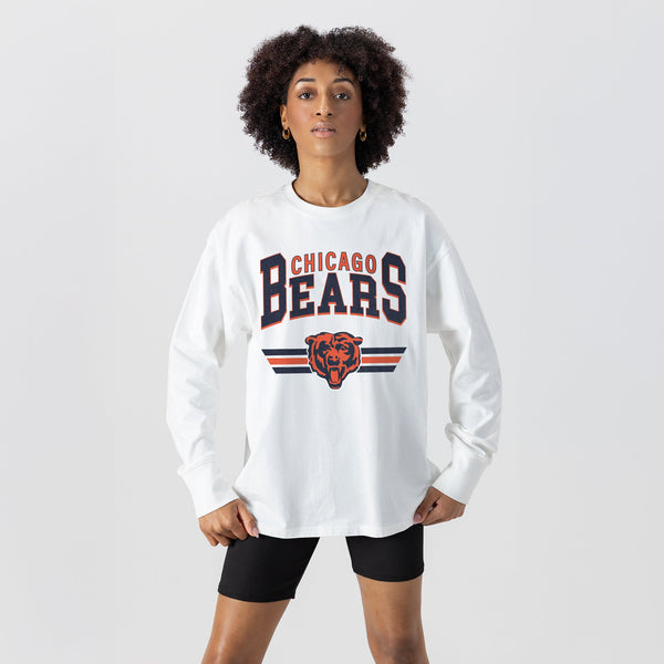 Gameday Couture CHICAGO BEARS SWIFT STRIKE ESSENTIAL RELAXED FIT LONG SLEEVE TEE