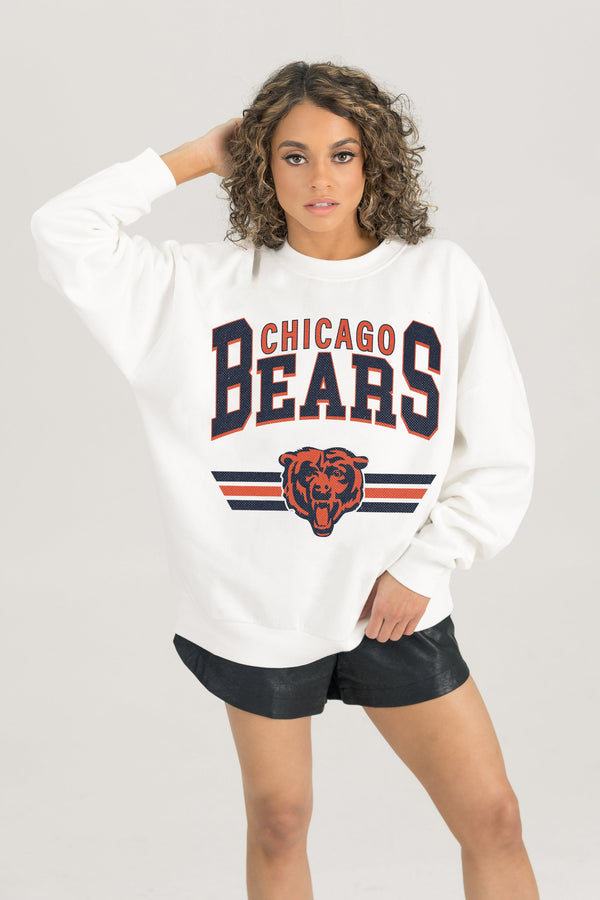 Gameday Couture CHICAGO BEARS SWIFT STRIKE PREMIUM FLEECE CREWNECK PULLOVER