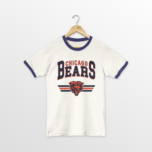 gameday couture CHICAGO BEARS SWIFT STRIKE VINTAGE RINGER TEE