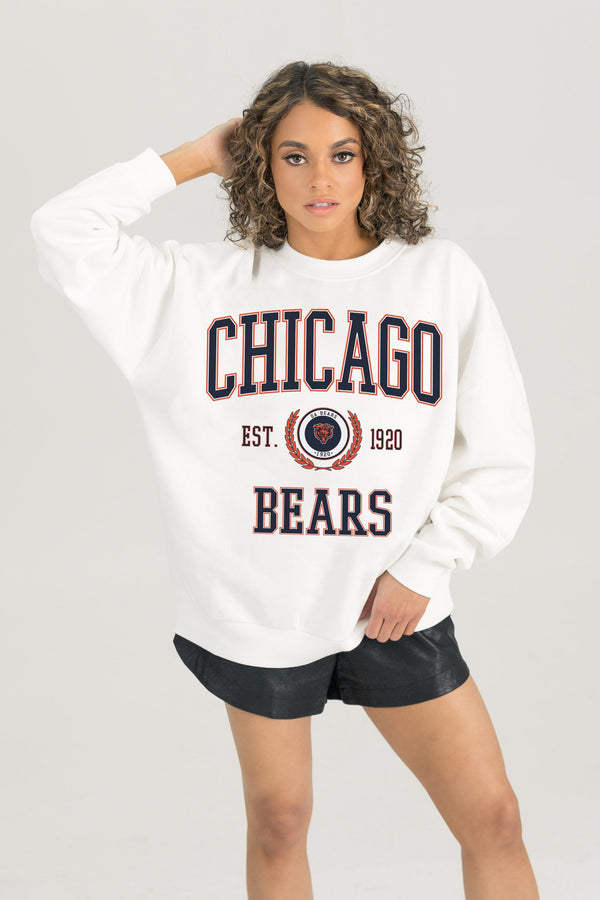 Gameday Couture CHICAGO BEARS Timeless Triumph Fleece Crewneck Pullover