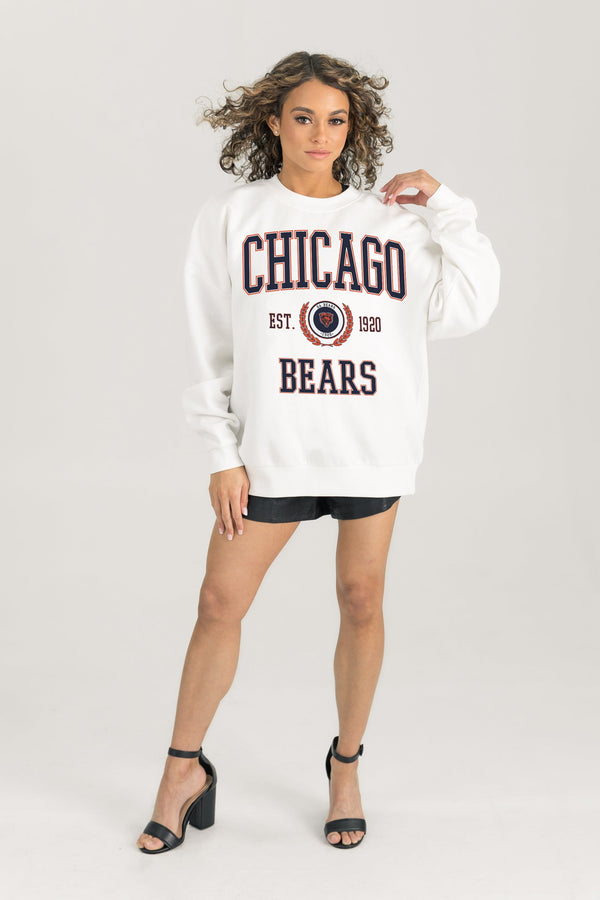 Gameday Couture CHICAGO BEARS Timeless Triumph Fleece Crewneck Pullover