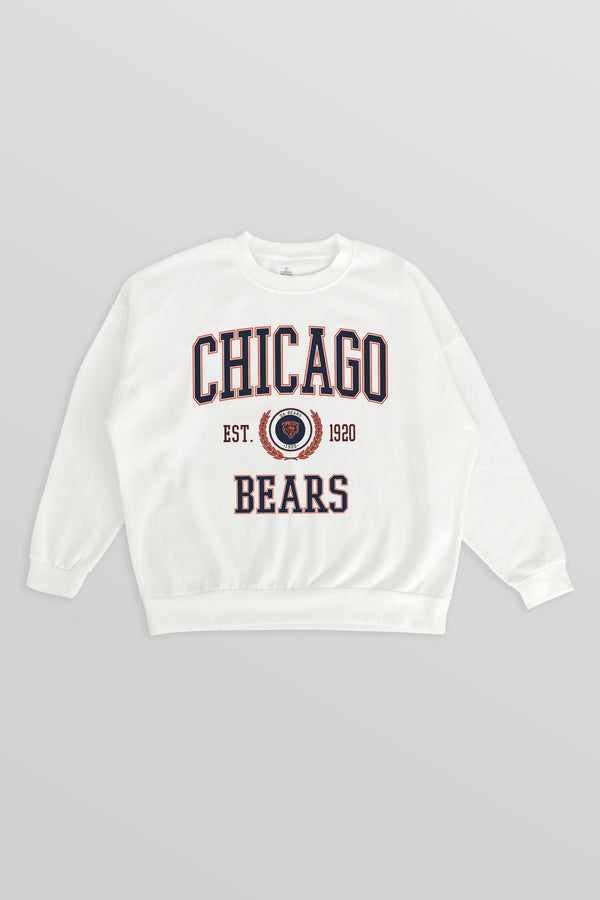Gameday Couture CHICAGO BEARS Timeless Triumph Fleece Crewneck Pullover
