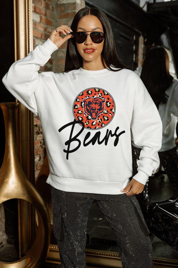 Gameday Couture CHICAGO BEARS WILD BREAKTHROUGH PREMIUM FLEECE CREWNECK PULLOVER