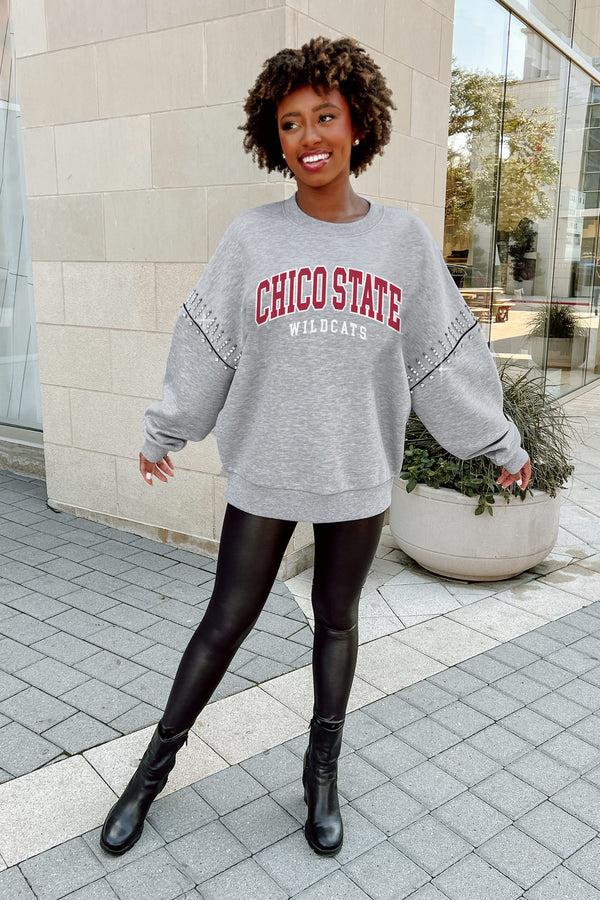 Gameday Couture CHICO STATE WILDCATS Competitive Edge Jewel-Trim Pullover