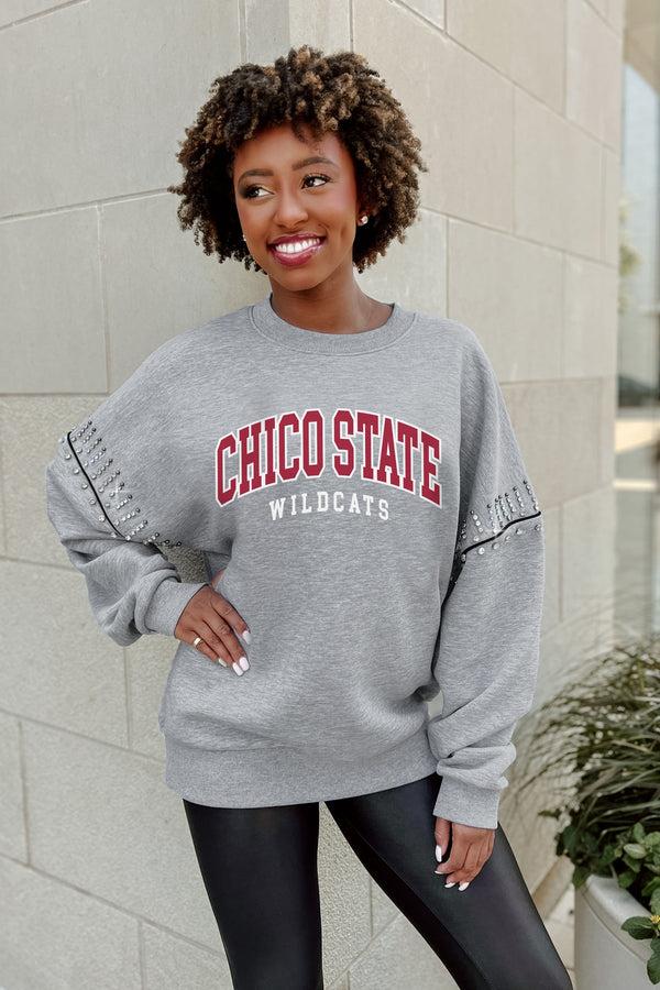 Gameday Couture CHICO STATE WILDCATS Competitive Edge Jewel-Trim Pullover