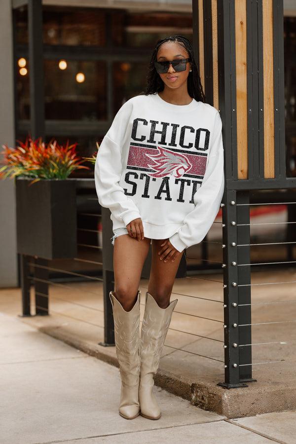Gameday Couture CHICO STATE WILDCATS Fair Catch Crewneck Pullover