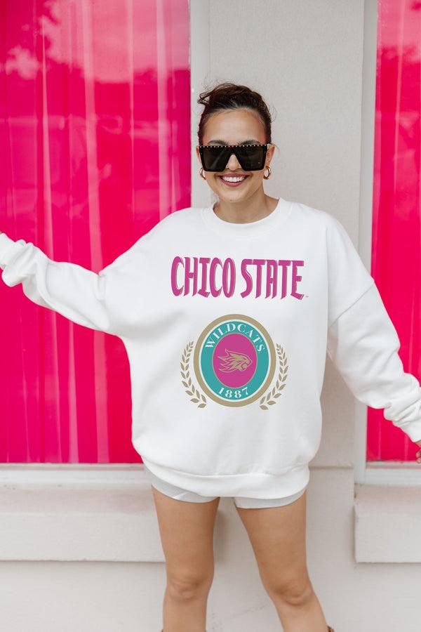 Gameday Couture CHICO STATE WILDCATS Goal Getter Fleece Drop-Shoulder Pullover