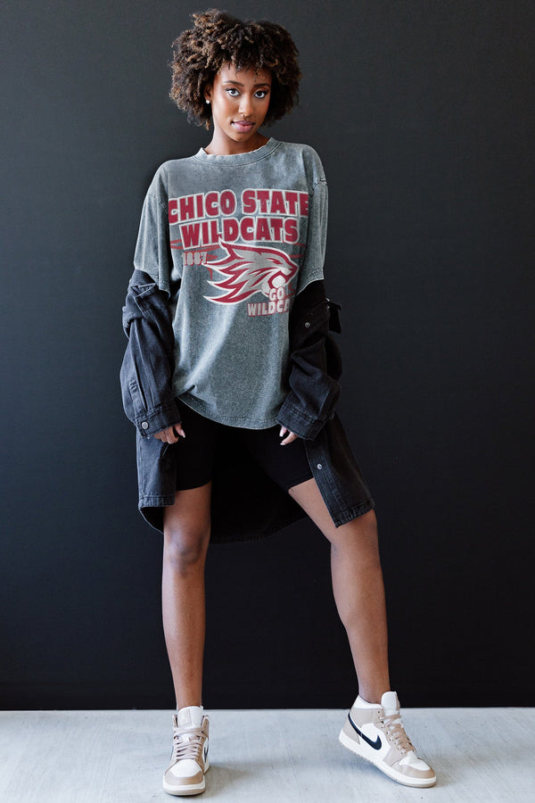 Gameday Couture CHICO STATE WILDCATS Keep The Lead Oversized Tee