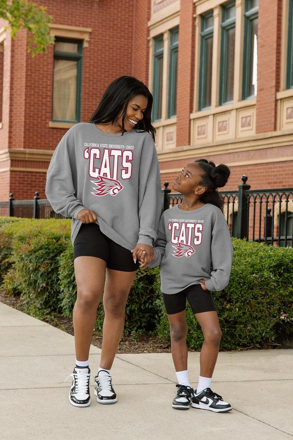 Gameday Couture CHICO STATE WILDCATS PURE MOTION KIDS VINTAGE WASH CORDED PULLOVER