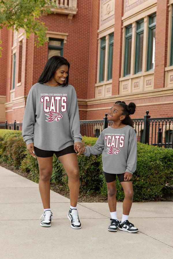Gameday Couture CHICO STATE WILDCATS PURE MOTION KIDS VINTAGE WASH CORDED PULLOVER