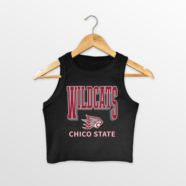 gameday couture CHICO STATE WILDCATS PURE VICTORY ESSENTIAL RIBBED CROP TANK