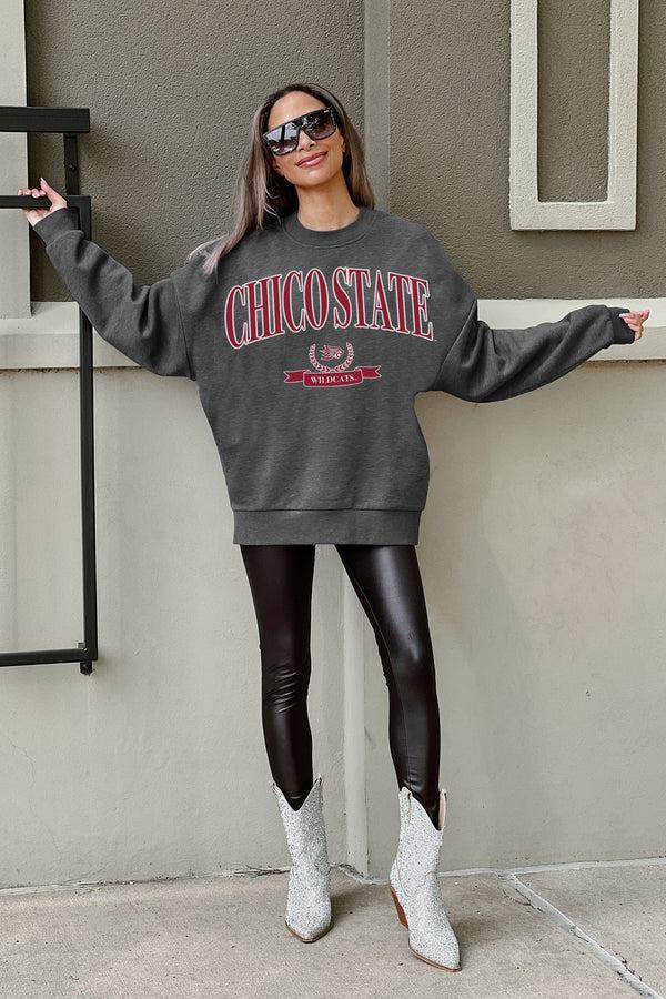 Gameday Couture CHICO STATE WILDCATS Seal The Deal Fleece Crewneck Pullover
