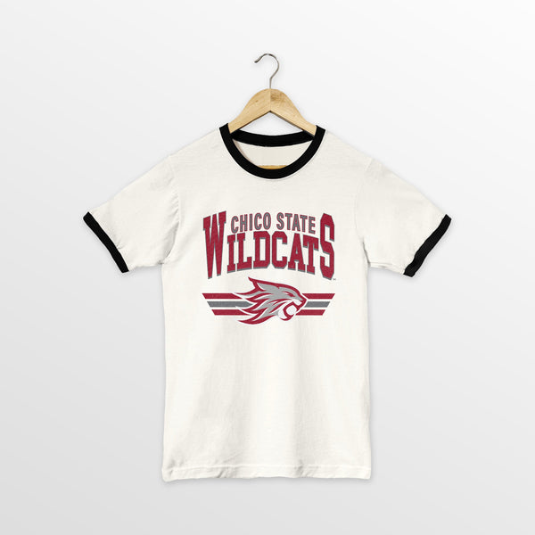 gameday couture CHICO STATE WILDCATS SWIFT STRIKE VINTAGE RINGER TEE