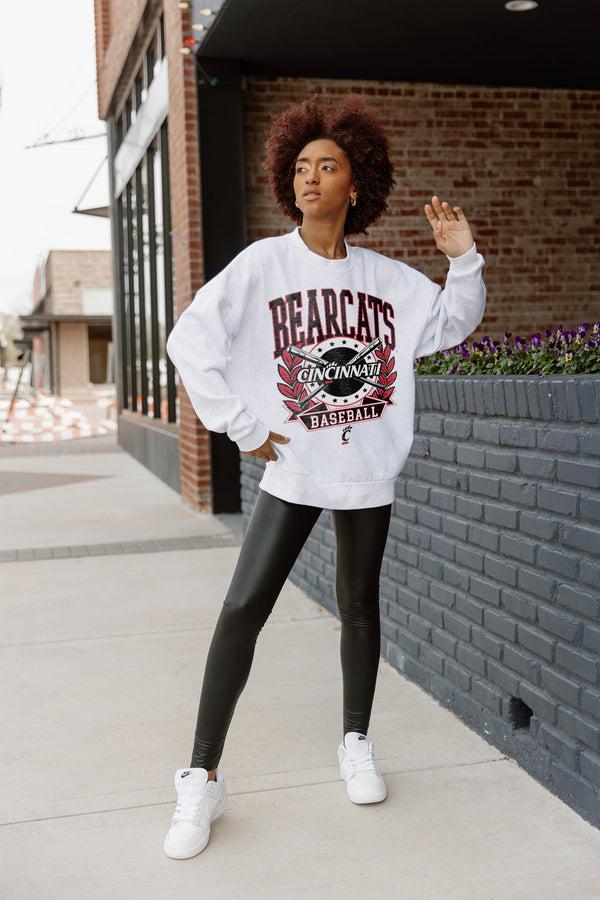 Gameday Couture CINCINNATI BEARCATS Bases Loaded Fleece Drop-Shoulder Crew