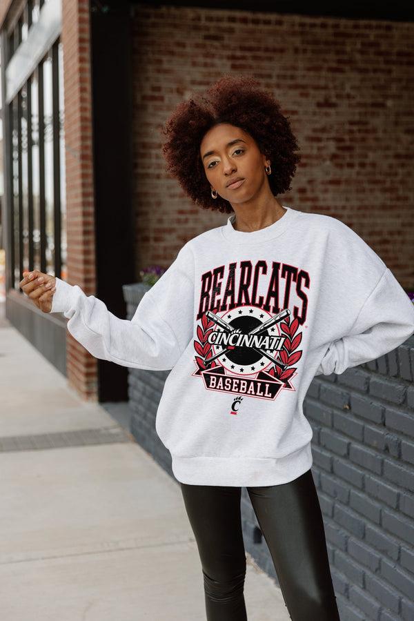 Gameday Couture CINCINNATI BEARCATS Bases Loaded Fleece Drop-Shoulder Crew