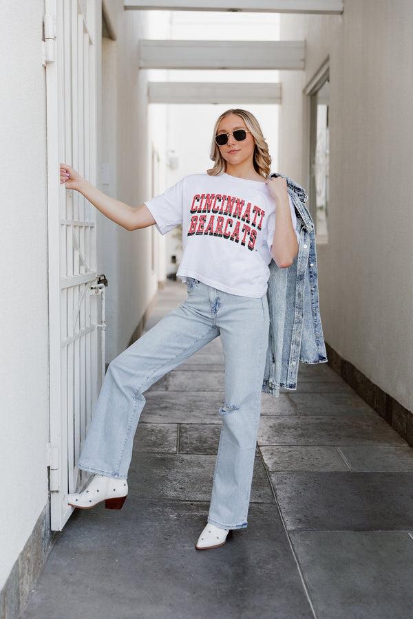 Gameday Couture CINCINNATI BEARCATS Claim To Fame Boxy-Fit Crop Tee