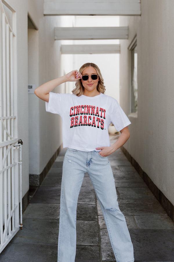 gameday couture CINCINNATI BEARCATS Claim To Fame Boxy-Fit Crop Tee