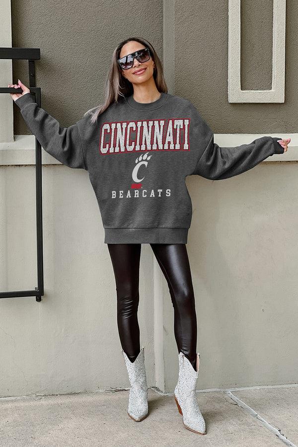 gameday couture CINCINNATI BEARCATS Easy Street Fleece Drop-Shoulder Pullover