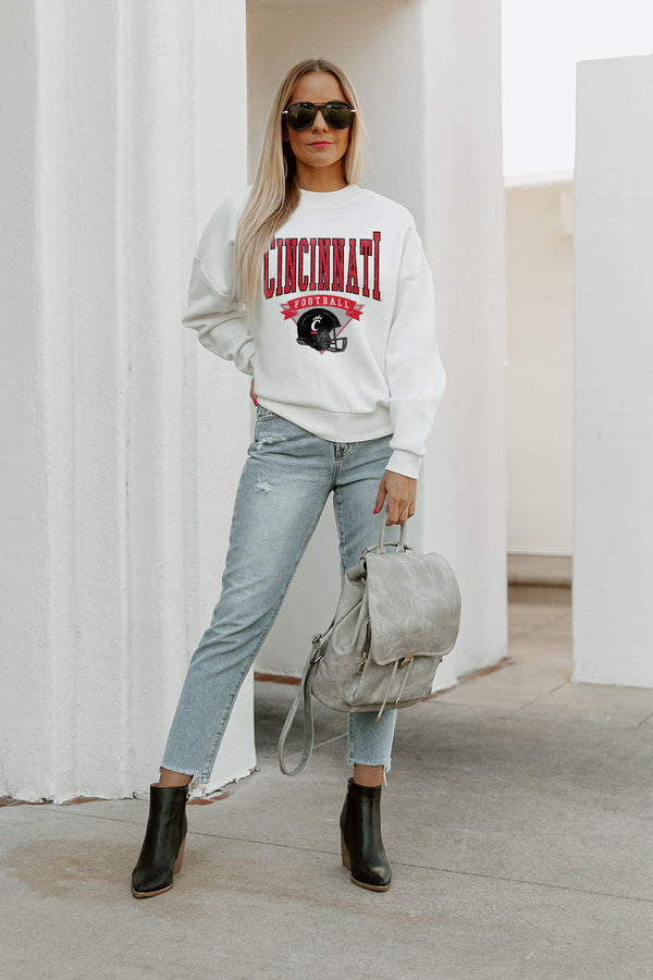 Gameday Couture CINCINNATI BEARCATS Slow Motion Fleece Crewneck Pullover