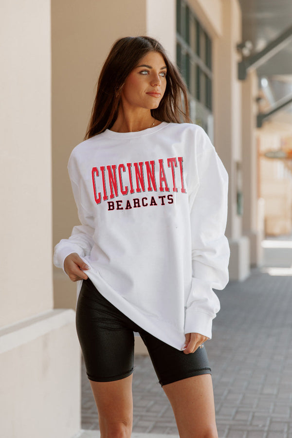 gameday couture CINCINNATI BEARCATS Work For It Drop-Shoulder Pullover By Madi Prewett Troutt