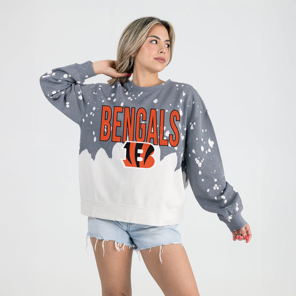 Gameday Couture CINCINNATI BENGALS CASUAL FAN LONG-SLEEVE FRENCH TERRY PULLOVER