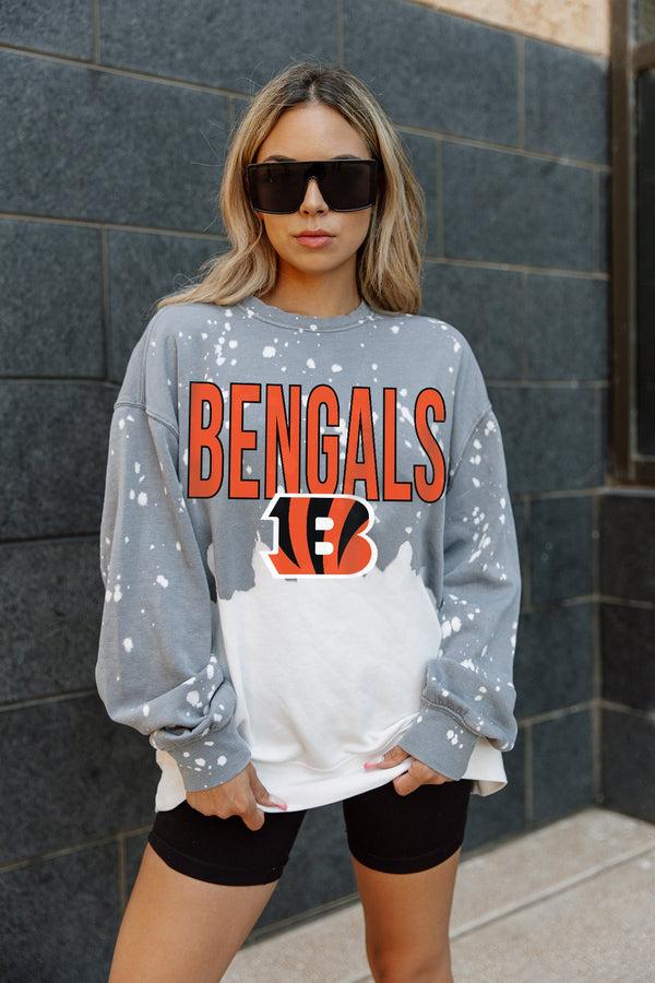 gameday couture CINCINNATI BENGALS CASUAL FAN LONG-SLEEVE FRENCH TERRY PULLOVER