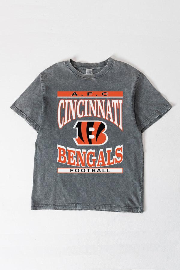 gameday couture CINCINNATI BENGALS CLASSIC GRIND WASHED RELAXED FIT TEE