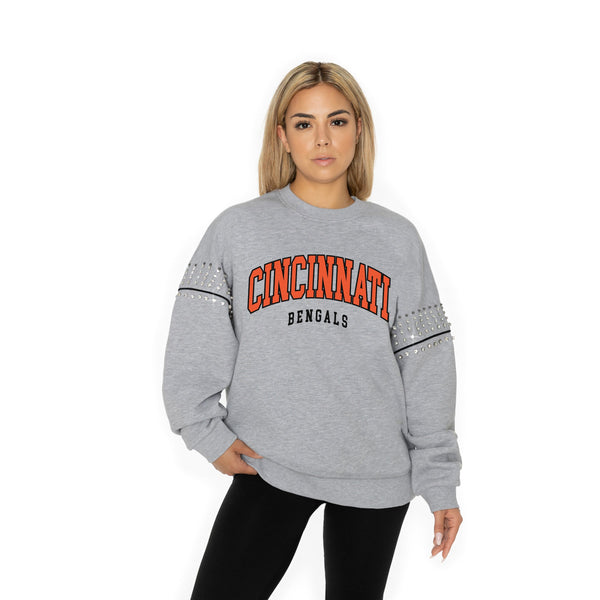 Gameday Couture CINCINNATI BENGALS Competitive Edge Jewel-Trim Pullover
