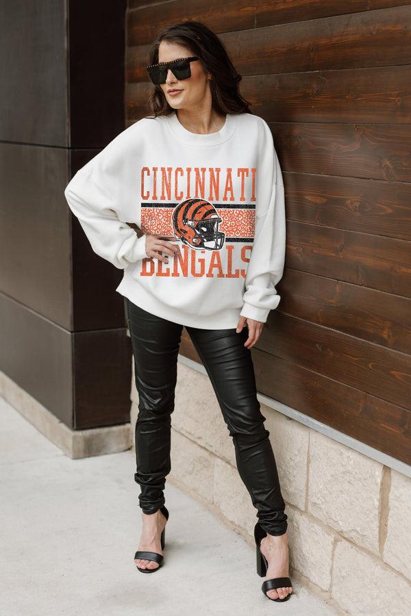 Gameday Couture CINCINNATI BENGALS Fair Catch Crewneck Pullover