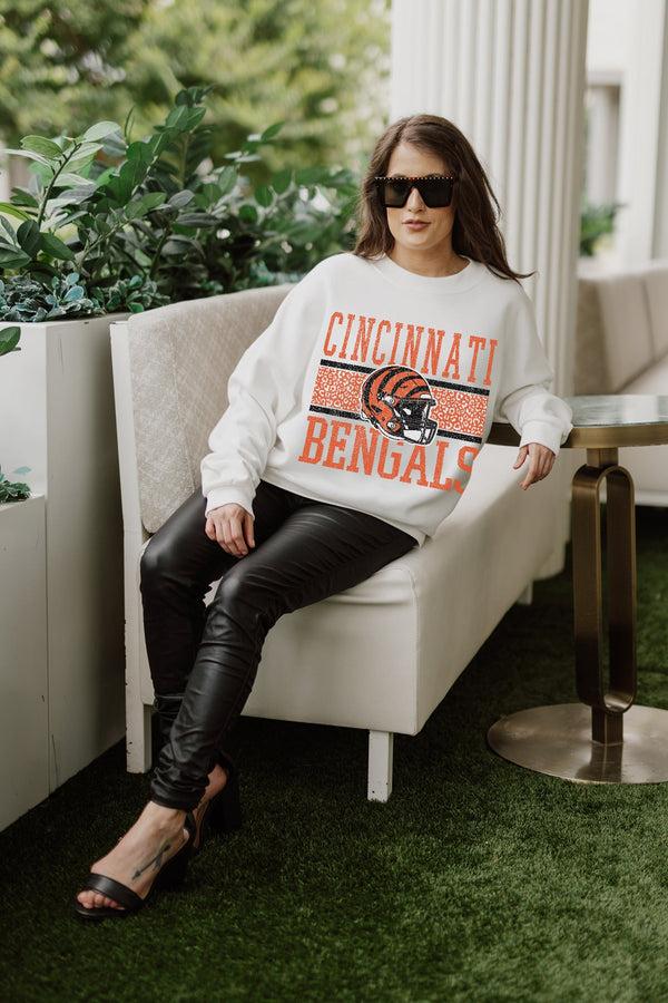 Gameday Couture CINCINNATI BENGALS Fair Catch Crewneck Pullover