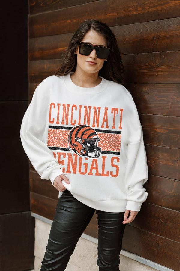 gameday couture CINCINNATI BENGALS Fair Catch Crewneck Pullover