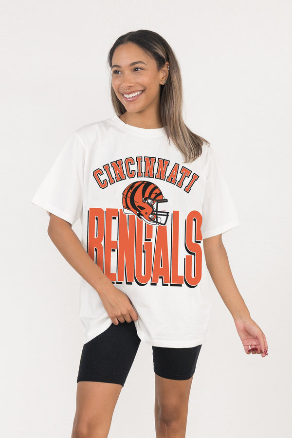 Gameday Couture CINCINNATI BENGALS FIERCE FOCUS WASHED RELAXED FIT TEE